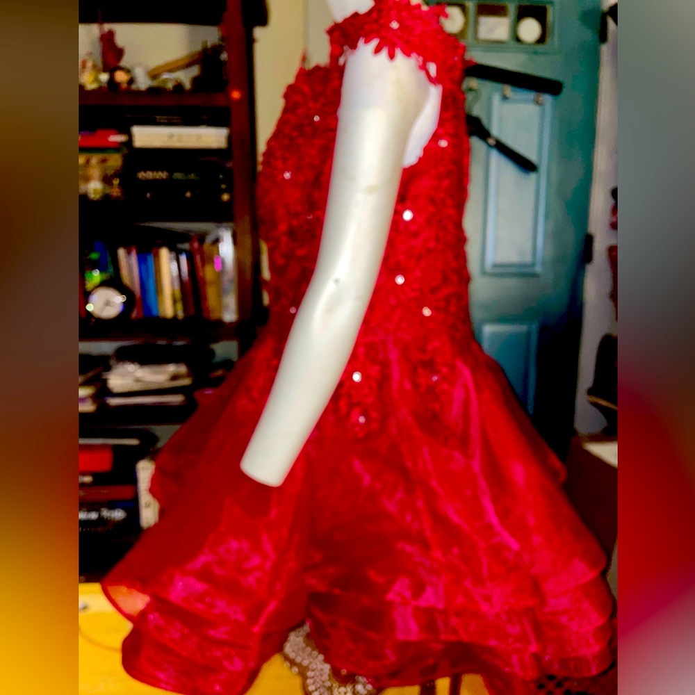 Cherry Red Tulle Corset Party Dress Plus Size 20 Prom Homecoming NWT